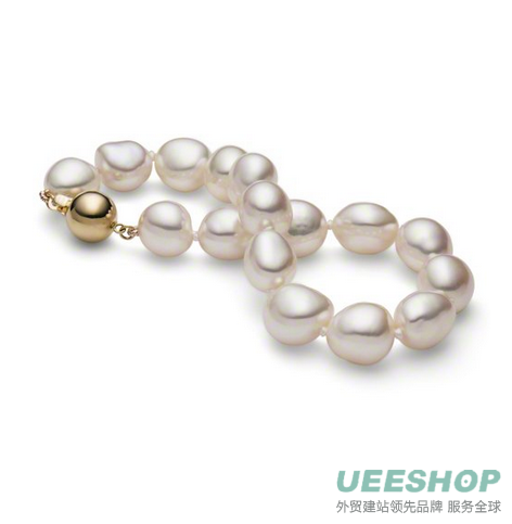 HinsonGayle AAA GEM Collection 10-11mm Ultra-Iridescent Free-Form Baroque Freshwater Cultured Pearl Bracelet