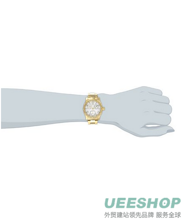 Invicta Women14691 Angel White Dial Crystal Accented White Leather Watch